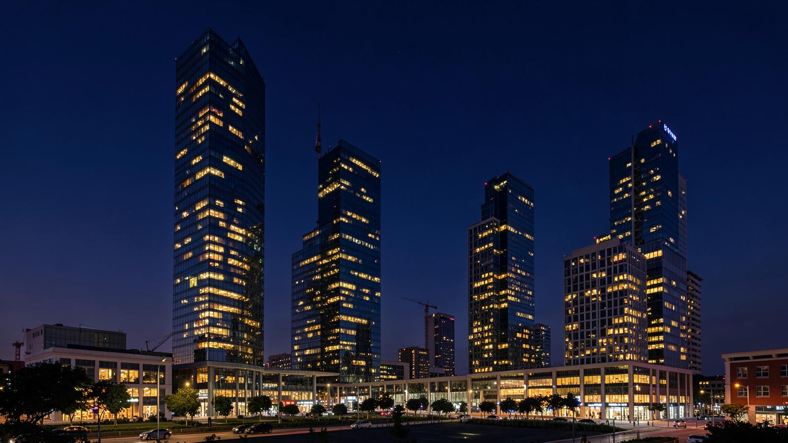 Business district skyline representing London